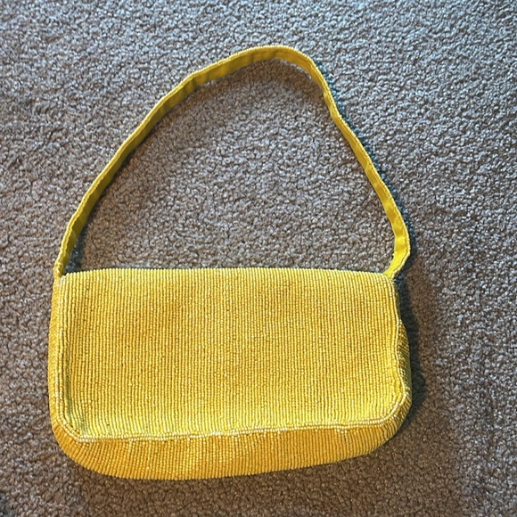 Free People Yellow Beaded Shoulder Bag - Picture 5 of 9